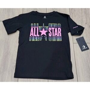Converse All Star Girls‎ Size 6X (6-7 Yeqrs) Graphic Tshirt NEW 100% Cotton